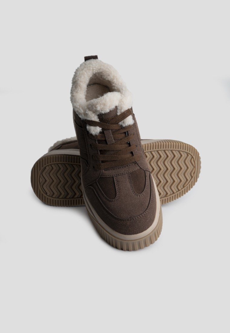 Кеди з хутром жіночі shoeslovers.com.ua