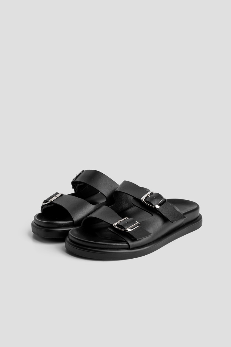 Шльопанці шкіряні жіночі shoeslovers.com.ua