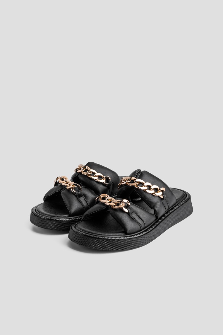 Шльопанці шкіряні жіночі shoeslovers.com.ua