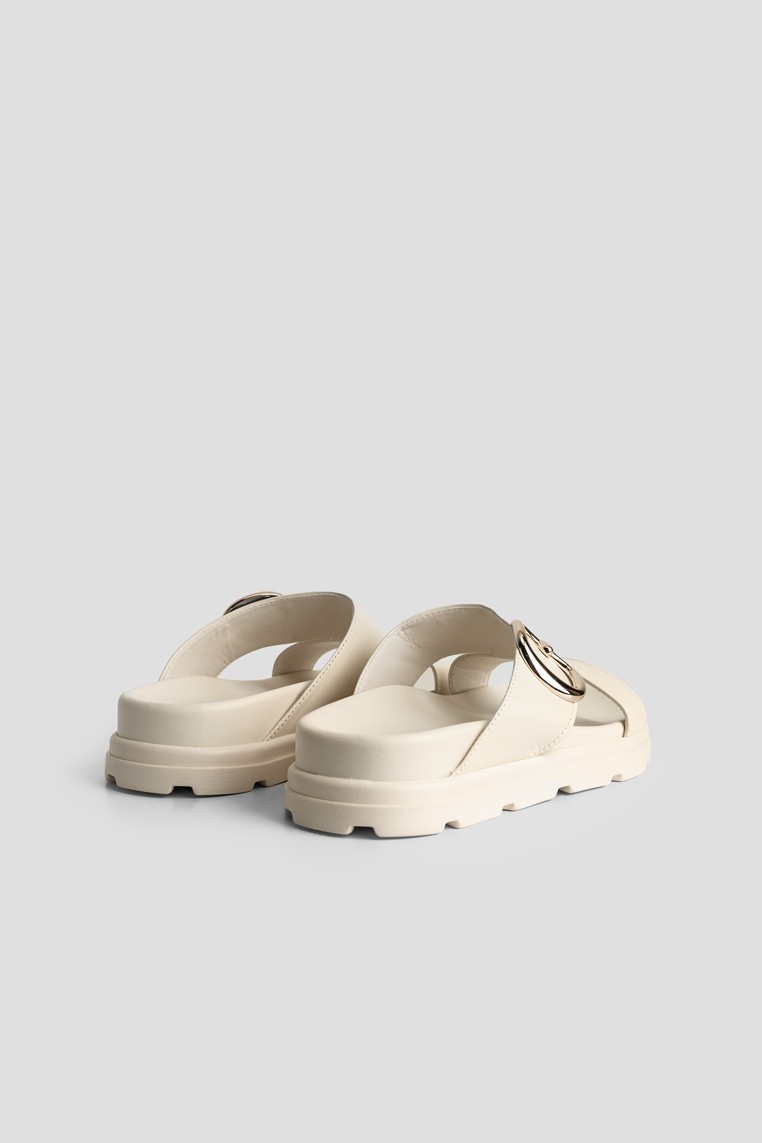 Шльопанці шкіряні жіночі shoeslovers.com.ua