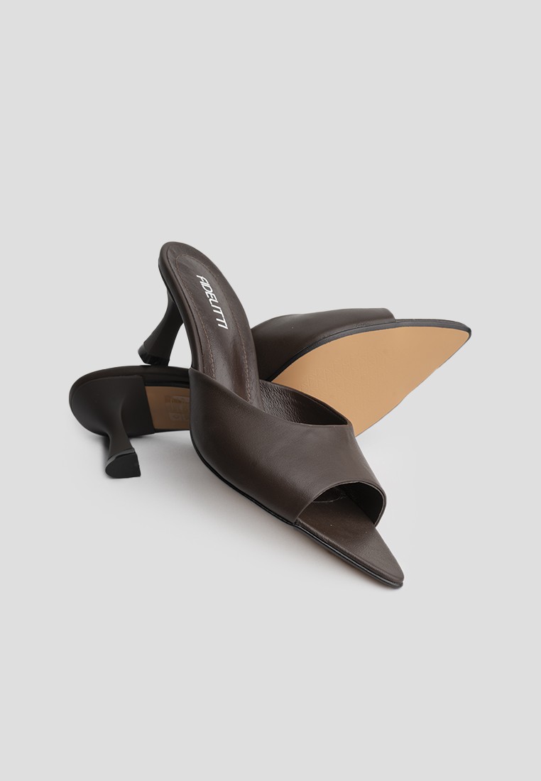 Мюлі шкіряні на підборах shoeslovers.com.ua